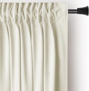 Záves AmeliaHome Velvet s multifunkčnou páskou 140x270 cm krémový, veľkosť 140x270