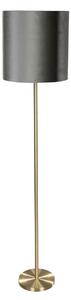 Stojacia lampa mosadz s plyšovým tienidlom zelená 40 cm - Simplo