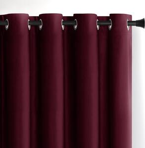 Záves AmeliaHome Velvet s priechodkami 140x245 cm vínový, veľkosť 140x245