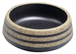 Sapho PRIORI keramické umývadlo na dosku, Ø 41 cm, čierna/kameň