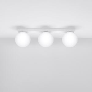 Biele stropné svietidlo so skleneným tienidlom ø 12 cm Umerta – Nice Lamps