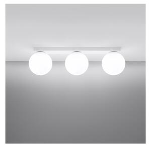 Biele stropné svietidlo so skleneným tienidlom ø 12 cm Umerta – Nice Lamps