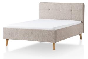 Sivohnedá čalúnená dvojlôžková posteľ 140x200 cm Smart – Meise Möbel