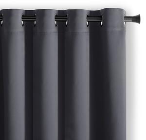 Záves AmeliaHome Blackout s priechodkami 140x175 cm grafitový, veľkosť 140x175