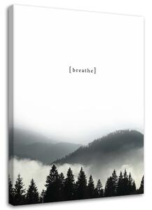 Obraz na plátne Motivačný dych - hory Rozmery: 40 x 60 cm