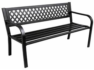 Záhradná lavička Parková Terasa Záhradná kovová 2-miestna čierna 120 cm