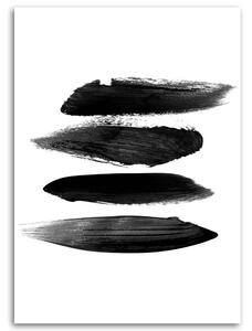 Obraz na plátne Čierne vodorovné pruhy Rozmery: 40 x 60 cm
