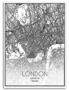Obraz na plátne Plán mesta Londýn Rozmery: 40 x 60 cm