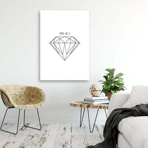 Obraz na plátne Nakreslený diamant Rozmery: 40 x 60 cm