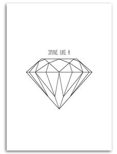 Obraz na plátne Nakreslený diamant Rozmery: 40 x 60 cm