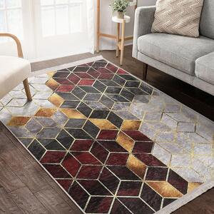 Sivo-vínový prateľný koberec 160x230 cm – Mila Home