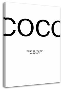 Obraz na plátne Coco Chanel citát Rozmery: 40 x 60 cm