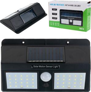Tg56408 Halogénová Dvojitá Solárna Záhradná Lampa 40 Led So Senzorom Pohybu