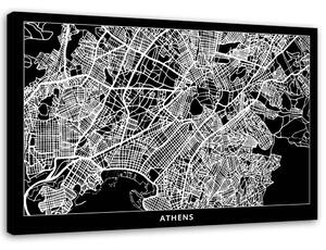 Obraz na plátne Plán mesta Atény Rozmery: 60 x 40 cm