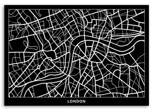 Obraz na plátne Plán mesta Londýn Rozmery: 60 x 40 cm