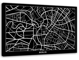 Obraz na plátne Plán mesta Berlín Rozmery: 60 x 40 cm