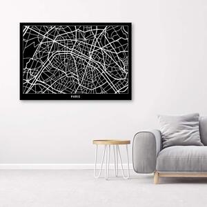 Obraz na plátne Paríž mapa ulíc Rozmery: 60 x 40 cm