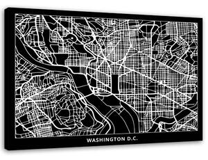 Obraz na plátne Plán mesta Washington DC Rozmery: 60 x 40 cm