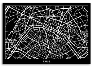 Obraz na plátne Paríž mapa ulíc Rozmery: 60 x 40 cm