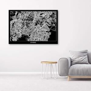 Obraz na plátne Plán mesta Atény Rozmery: 60 x 40 cm