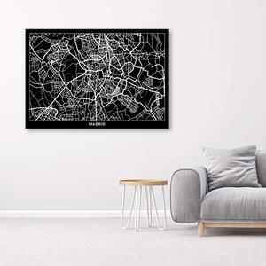 Obraz na plátne Plán mesta Madrid Rozmery: 60 x 40 cm
