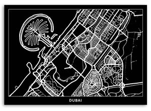 Obraz na plátne Plán mesta Dubaj Rozmery: 60 x 40 cm