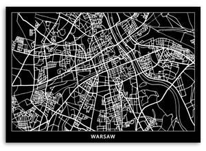 Obraz na plátne Plán mesta Varšava Rozmery: 60 x 40 cm