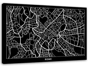 Obraz na plátne Plán mesta Rím Rozmery: 60 x 40 cm