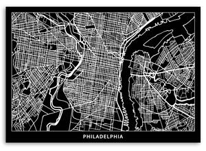 Obraz na plátne Plán mesta Philadelphia Rozmery: 60 x 40 cm