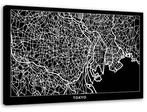 Obraz na plátne Plán mesta Tokio Rozmery: 60 x 40 cm