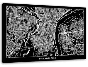 Obraz na plátne Plán mesta Philadelphia Rozmery: 60 x 40 cm