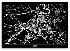 Obraz na plátne Plán mesta Bern Rozmery: 60 x 40 cm