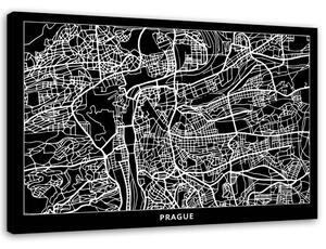 Obraz na plátne Plán mesta Praha Rozmery: 60 x 40 cm
