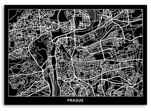 Obraz na plátne Plán mesta Praha Rozmery: 60 x 40 cm