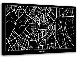 Obraz na plátne Plán mesta Dillí Rozmery: 60 x 40 cm