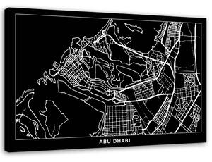 Obraz na plátne Plán mesta Abu Dhabi Rozmery: 60 x 40 cm