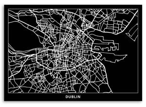Obraz na plátne Plán mesta Dublin Rozmery: 60 x 40 cm