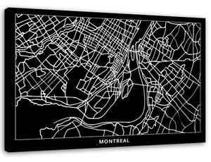Obraz na plátne Plán mesta Montreal Rozmery: 60 x 40 cm
