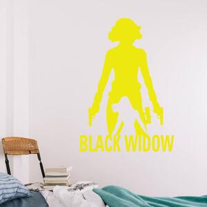 Veselá Stena Samolepka na stenu Black Widow silueta Farba: černá