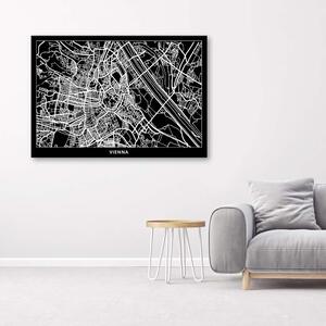 Obraz na plátne Plán mesta Viedeň Rozmery: 60 x 40 cm