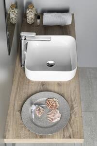 Sapho PRATA keramické umývadlo na dosku, 39,5x39,5 cm, biela