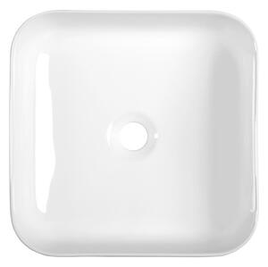 Sapho PRATA keramické umývadlo na dosku, 39,5x39,5 cm, biela