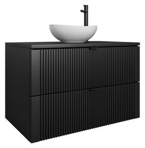 Kúpeľňová skrinka pod umývadlo s umývadlom DAKI 80, čierna