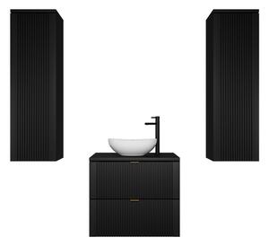 Kúpeľňová zostava s umývadlom DAKI, čierna/zlatá