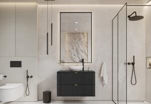 Kúpeľňová skrinka pod umývadlo DAKARI 60x51,5x48, čierna/zlatá