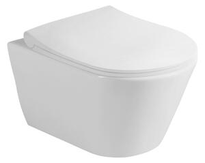 Sapho AVVA SHORT závesná WC misa, Rimless, 35,5x49cm, biela