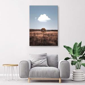 Obraz na plátne Osamelý strom a mraky Rozmery: 40 x 60 cm