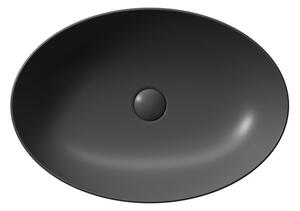GSI, PURA keramické umývadlo na dosku 60x42 cm, čierna matná, 884226