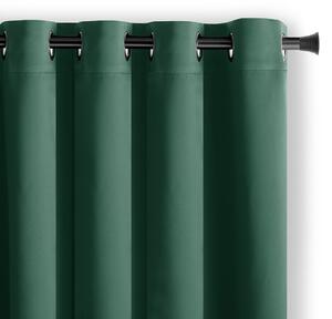Záves AmeliaHome Blackout s priechodkami 140x245 cm tmavozelený, veľkosť 140x245