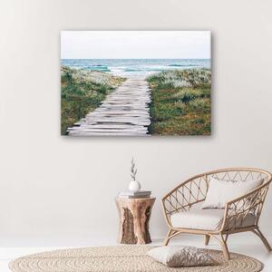 Obraz na plátne Drevená cesta k moru Rozmery: 60 x 40 cm